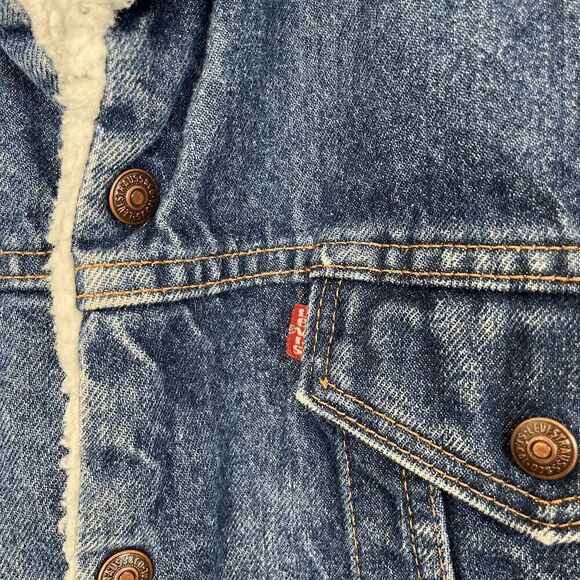 Levi's Vintage Sherpa Fleece Lined Snap Button Jacket Men's Size Large - Picture 10 of 10